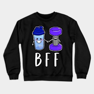 BFF Cute Protein Shaker And weights Crewneck Sweatshirt